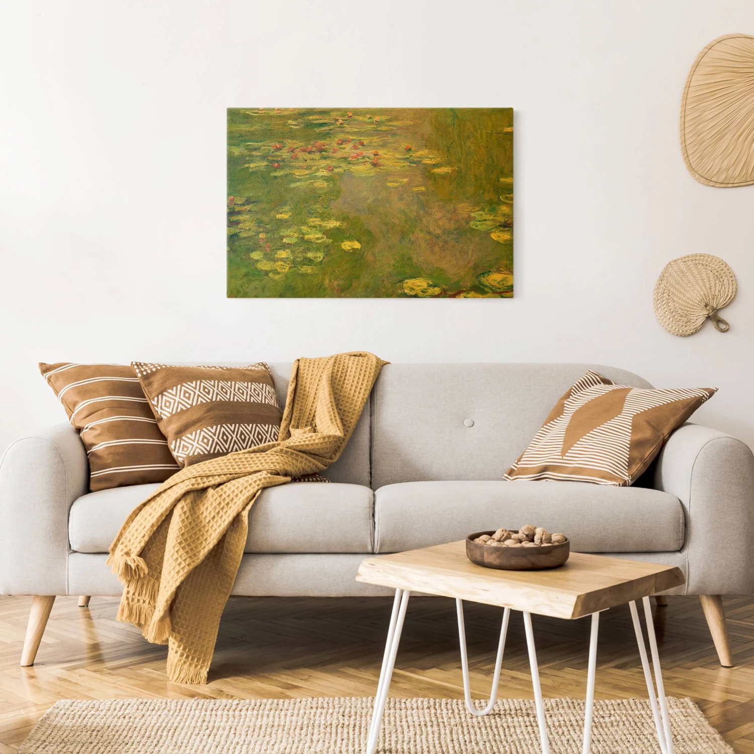 Leinwandbild Gold - Claude Monet - Grüne Seerosen In Grün – Bild 5