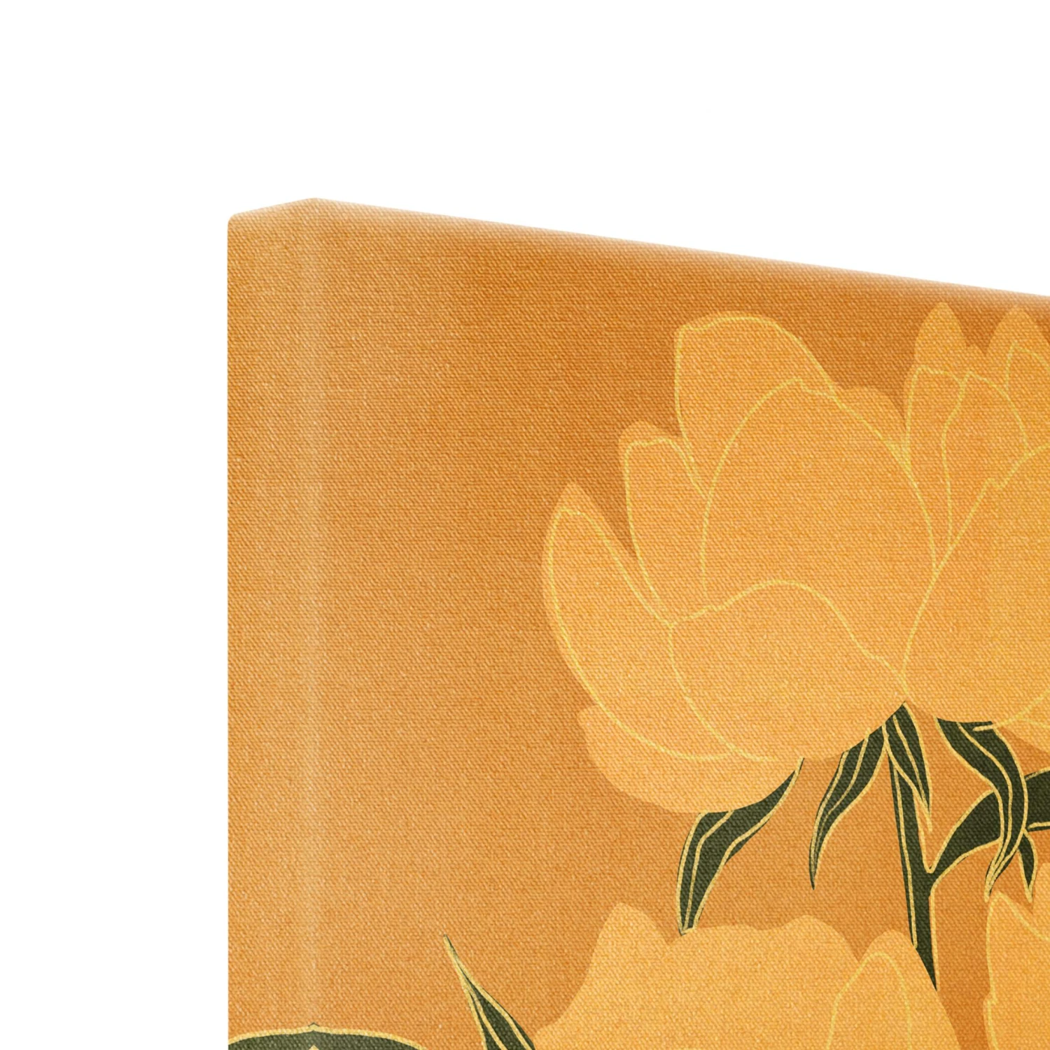 Leinwandbild Gold - Moderne Pfingstrosen II In Orange – Bild 7