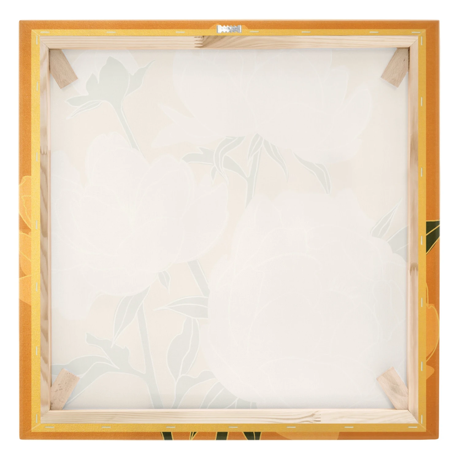 Leinwandbild Gold - Moderne Pfingstrosen II In Orange – Bild 8