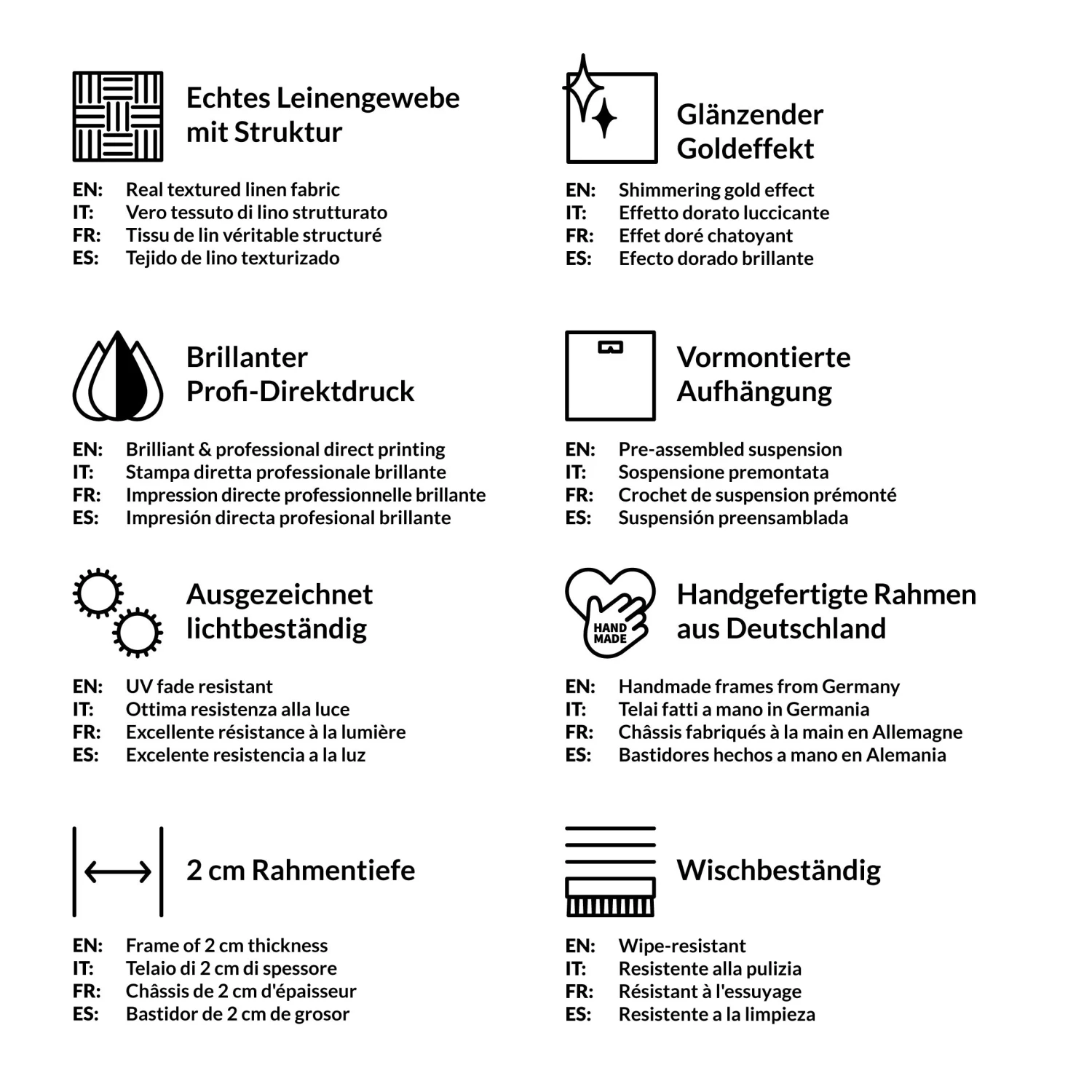 Leinwandbild Gold - Moderne Pfingstrosen II In Orange – Bild 9