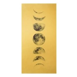 Leinwandbild Gold - Sieben Monde In Grau