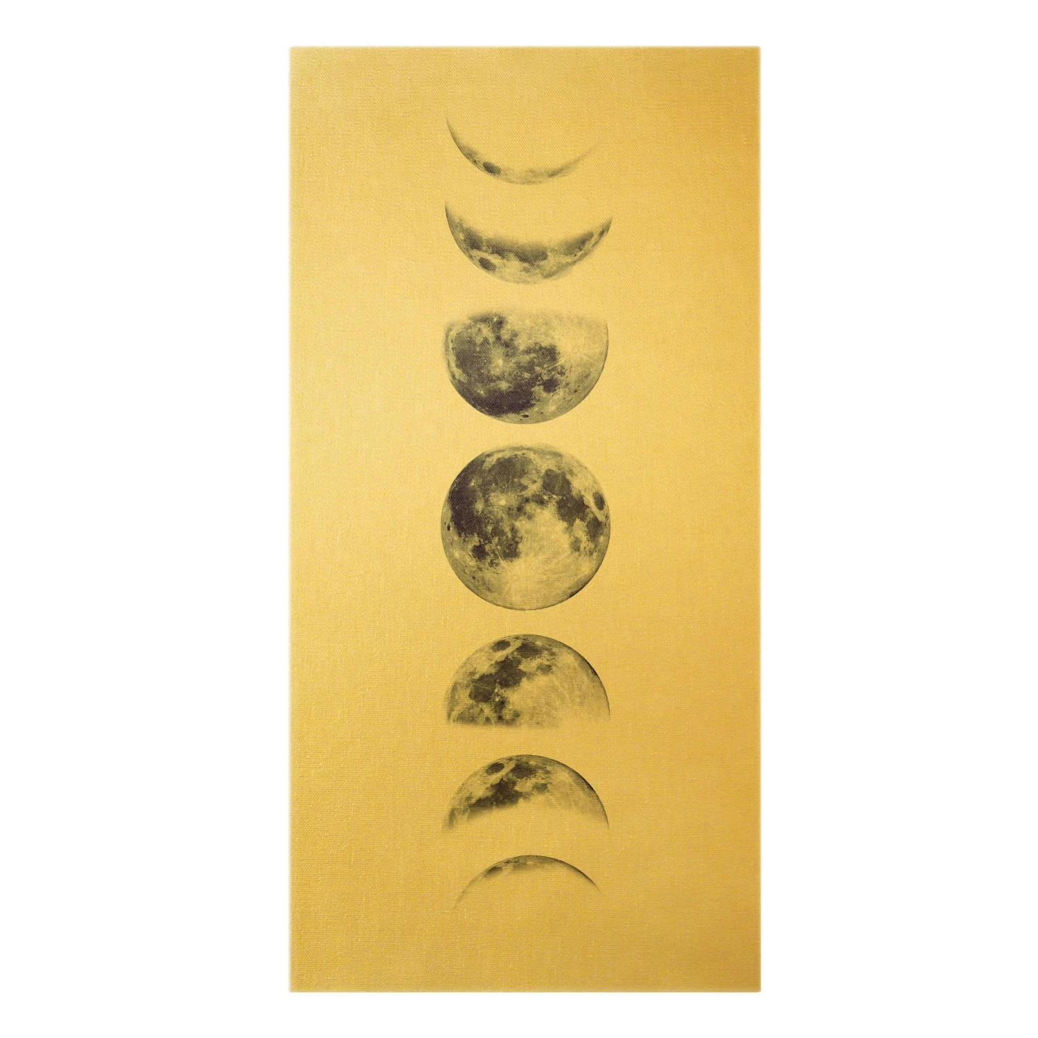 Leinwandbild Gold - Sieben Monde In Grau