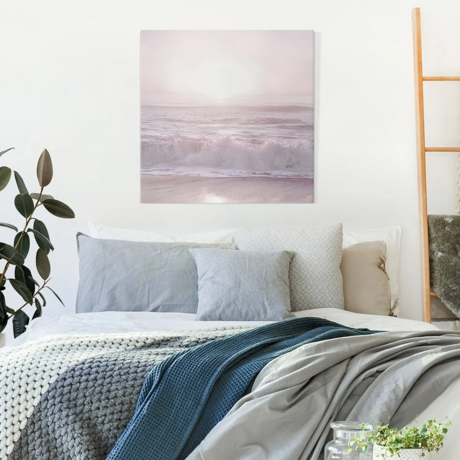 Leinwandbild - Sonnenuntergang In Zartem Rosa In Rosa – Bild 4