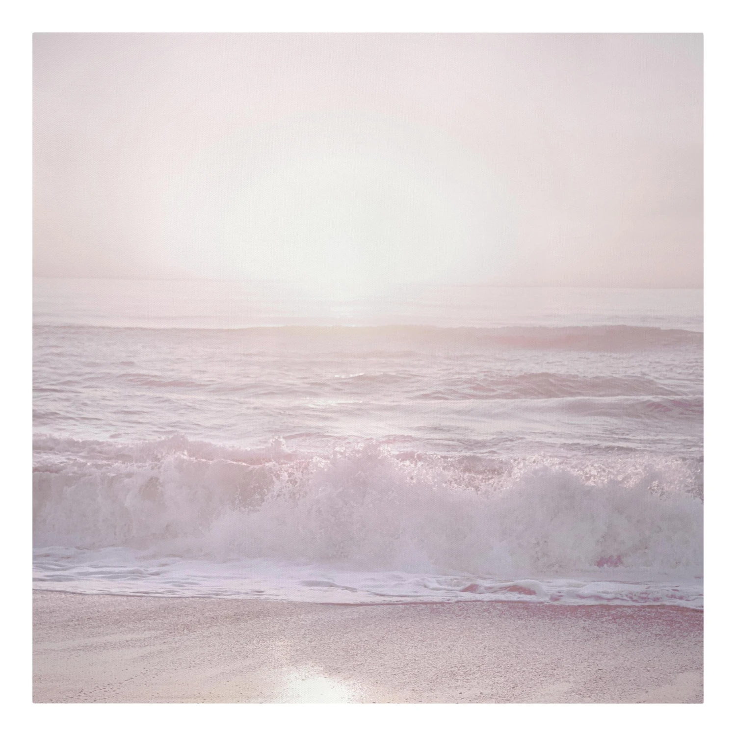 Leinwandbild - Sonnenuntergang In Zartem Rosa In Rosa