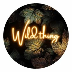 Runde Tapete - E. Fredriksson - Wild Thing Goldene Blätter In Gold