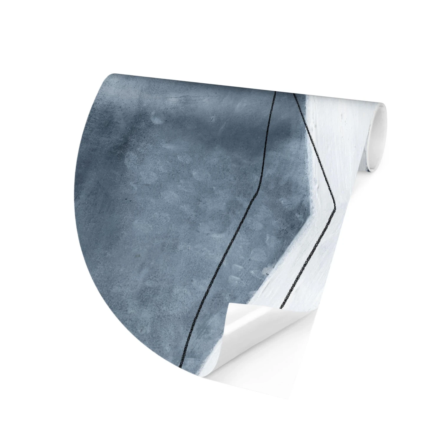 Runde Tapete - Punkte Im Dialog III In Blau – Bild 6