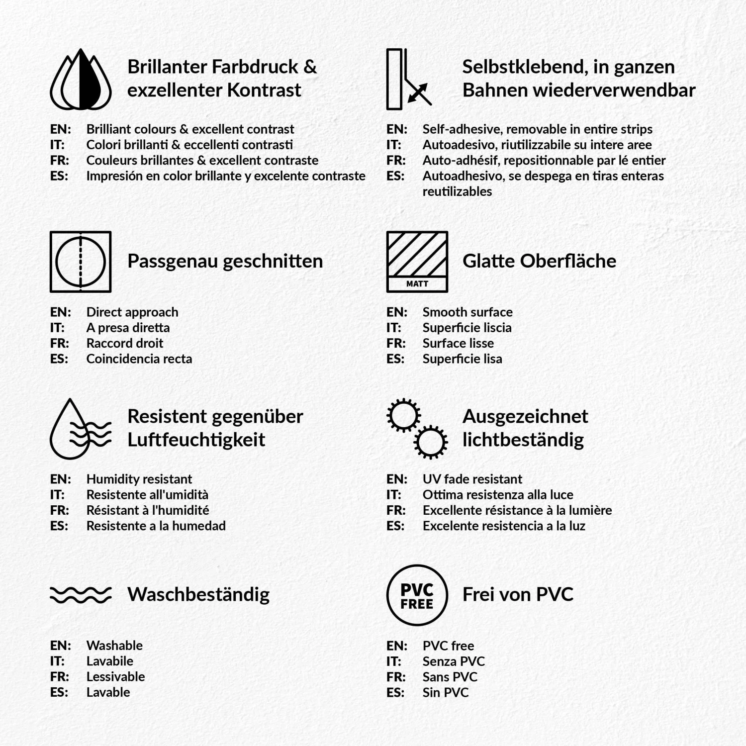 Runde Tapete - Weiße Dahlie In Schwarz – Bild 8