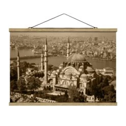 Stoffbild Mit Posterleisten - Old Mosque In Creme-Beige