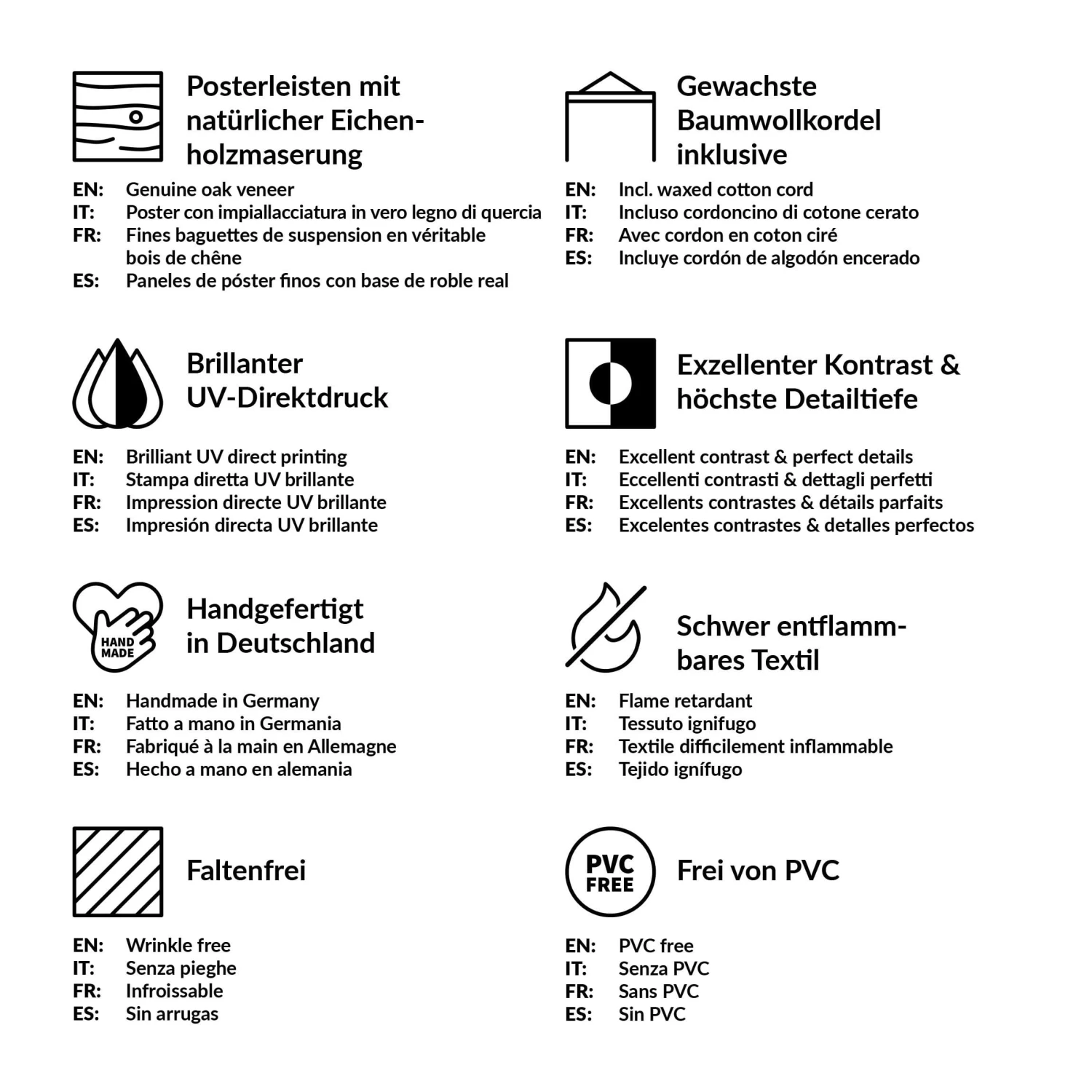Stoffbild Mit Posterleisten - Roses - All For Love In Rosa – Bild 7