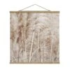 Stoffbild Mit Posterleisten - Warmes Pampasgras Im Sommer In Creme-Beige