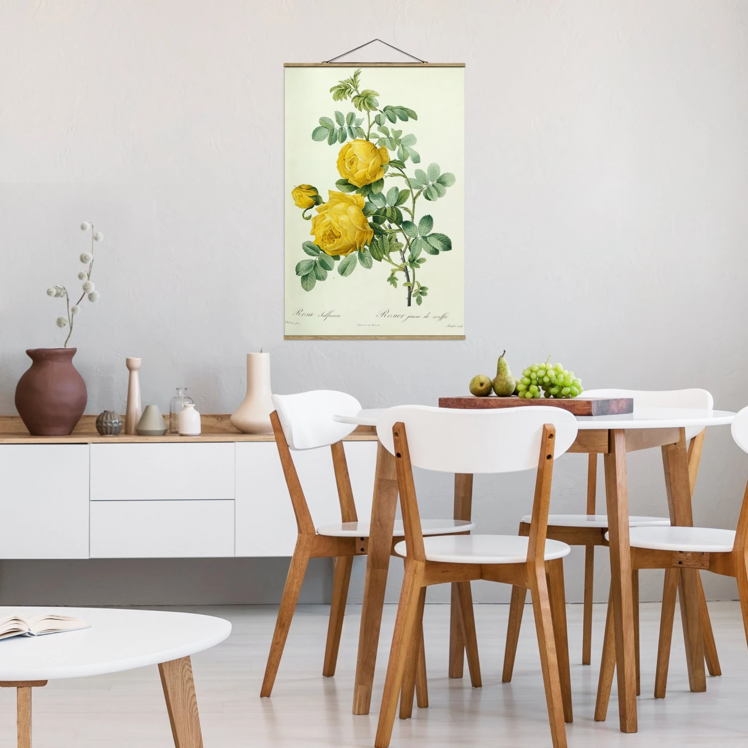 Stoffbild - Pierre J. Redouté - Rosa Sulfurea In Gelb – Bild 4