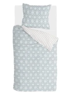 Bettwäsche-Set "Remade Sweet Honey Combs" In Hellblau/ Beige