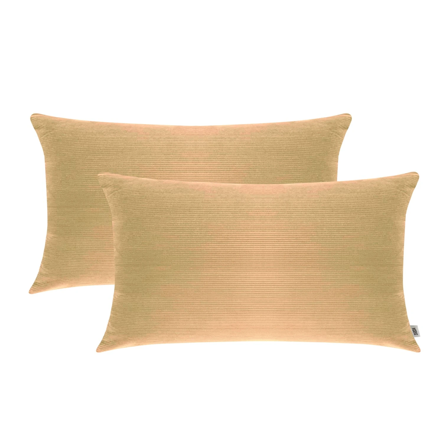 2er Set-Kissenhüllen Kissenbezug Jacquard-Schneewolltuch In Hellgelb – Bild 2